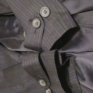 Black / gray pinstripe blazer